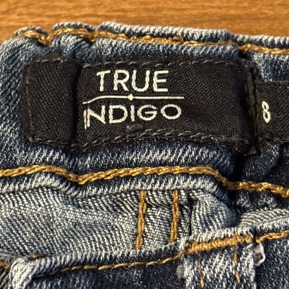 True Indigo Boy's Size 8 Blue Medium Wash Denim Slim Jeans Adjustable Waist - Picture 4 of 8